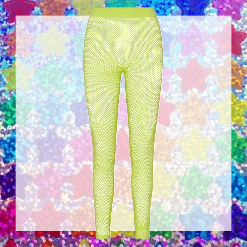 SKIMS Perforated Seamless Legging in Neon Geeen size S NWT!